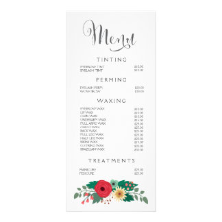 Hair Nail Salon Beauticitic Menu Floral Price List