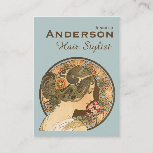 Hair Stylist Flowers Beauty CC0644 Cartão de visit (Frente)