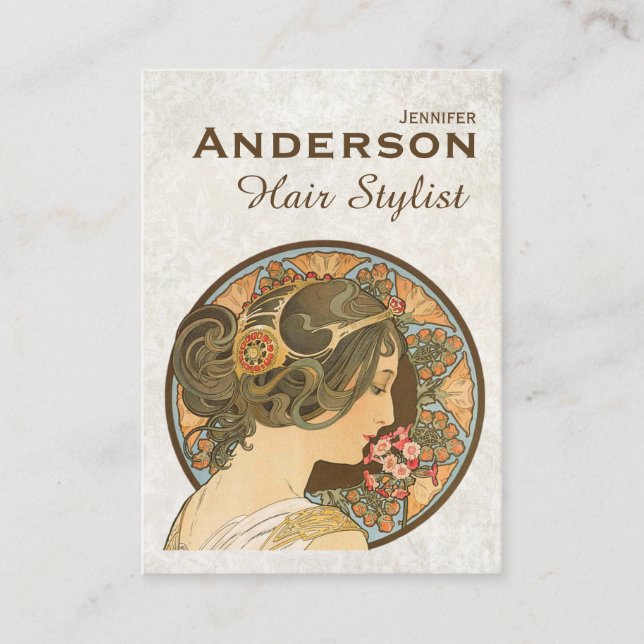 Hair Stylist Flowers Beauty CC0766 Cartão de visit (Frente)