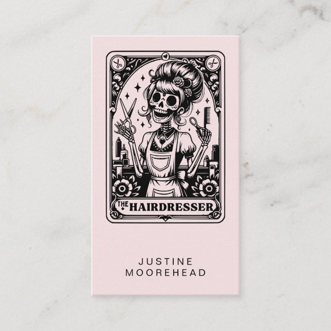 Hair Stylist Tarot Cartão de visita (Frente)
