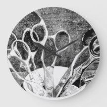 Hair Stylist - Tesoura - Relógio de Parede