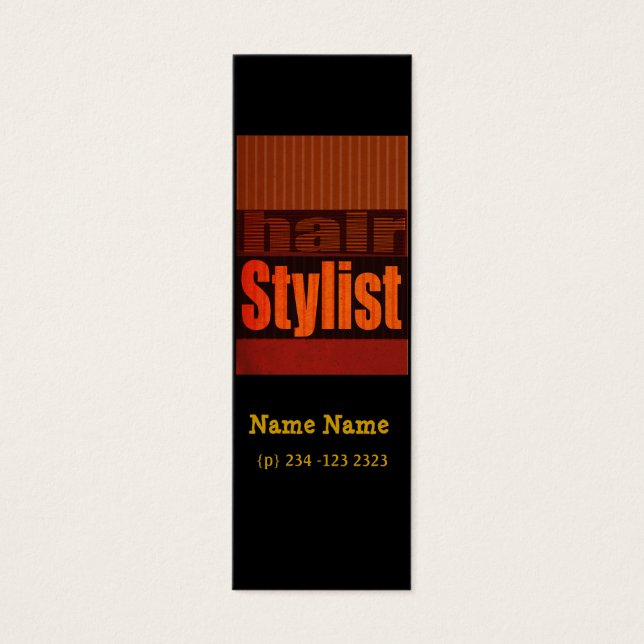 Hair Stylist Typografia Moderna Beauticista Mini (Frente)