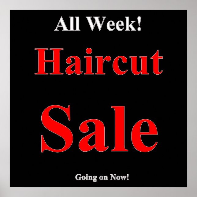 Haircut Sale Poster Matte (Frente)