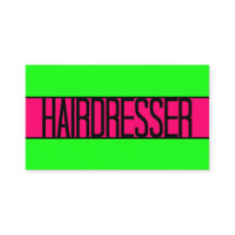 Hairdresser Neon Green e Hot Pink Cartão de visita