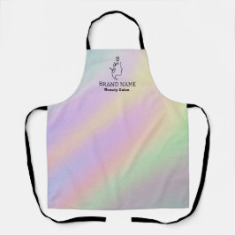 Hairstylist Apron Trendy Holograma Logotipo de Sal