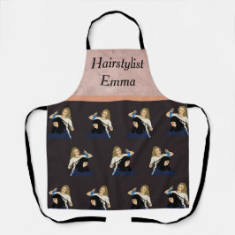 Hairstylist Business Apron Black & Peachy Pink
