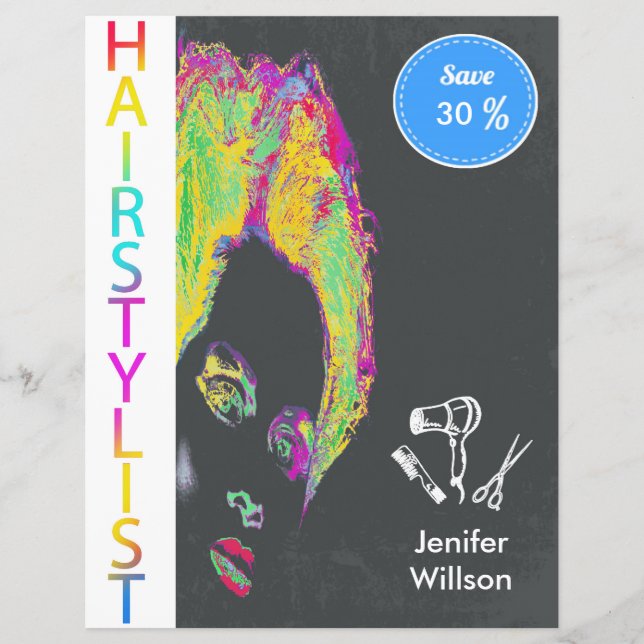 Hairstylist Discount Offer Flyer (Frente)
