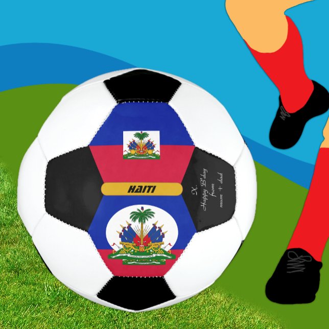 Haiti Personalizado, Bandeira, Bola de Futebol Fot (Criador carregado)