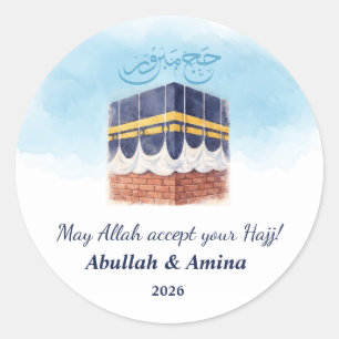 Hajj Mabroor Adesivo e Etiqueta Personalizados par