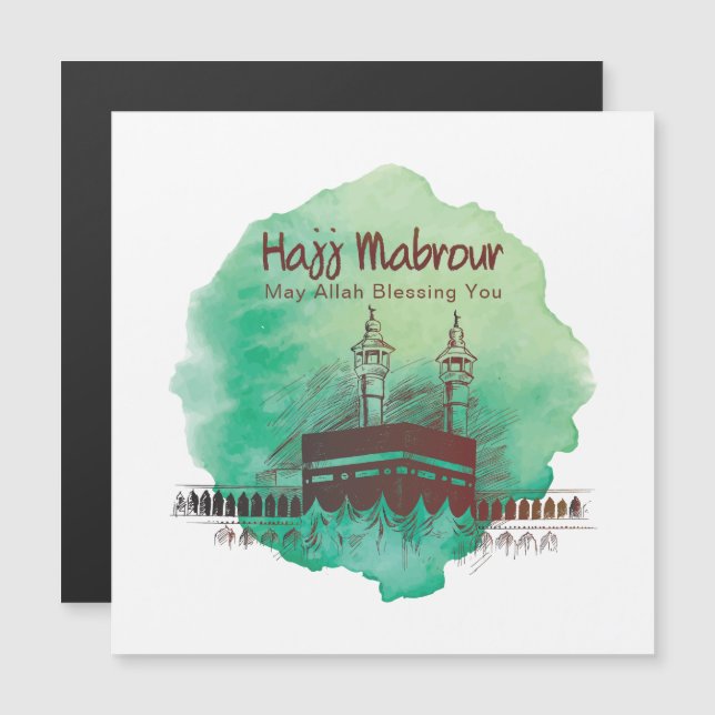 Hajj Mubarak, Sagrada Kaaba em Meca na Arábia Saud (Frente/Verso)