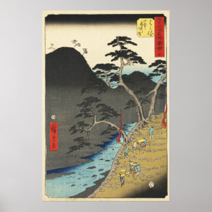Hakone, Japão: Impressão em Xilogravura Utagawa Vi