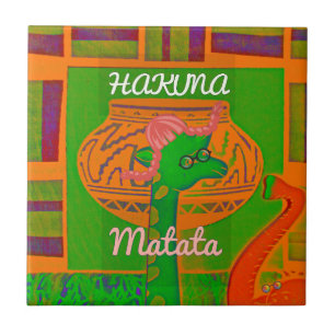 Hakuna Giraffe Art Impressão