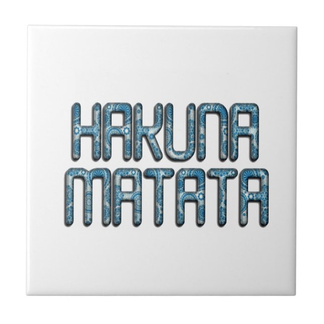 Hakuna Matata 3D Art Impressão (Frente)