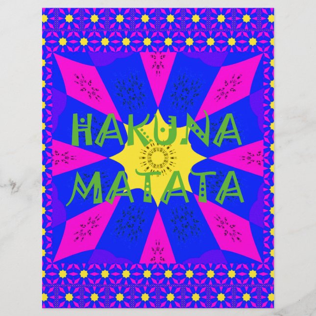 Hakuna Matata Belos Design de Cores Incríveis (Frente)