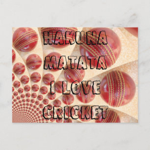 Hakuna Matata Eu adoro cartão postal do Cricket