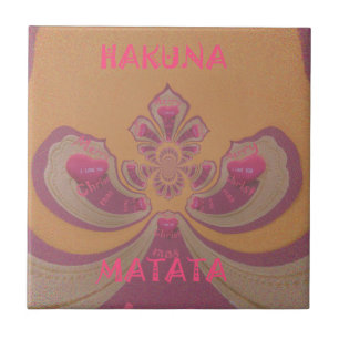 Hakuna Matata Feliz design de corações de Natal
