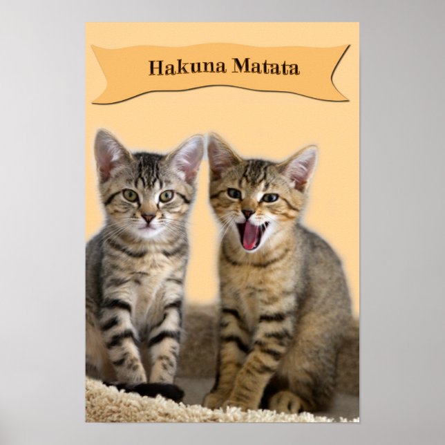 Hakuna Matata kitten poster (Frente)