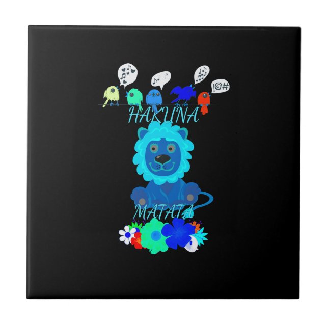 Hakuna Matata Lion Art Impressão (Frente)