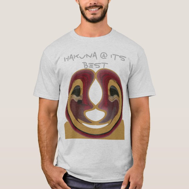 Hakuna Matata @ o seu melhor Modelo de camisa bási (Frente)