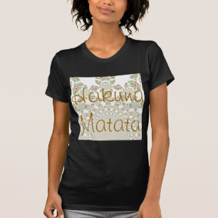 Hakuna Matata Senhoras Modelo de Camisa Básica Esc