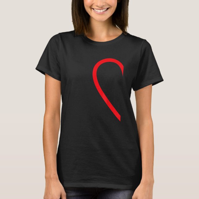 Half Heart Left Hand Side Love Couple Camisa Parej (Frente)