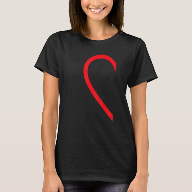 Half Heart Left Hand Side Love Couple Camisa Parej (Frente)