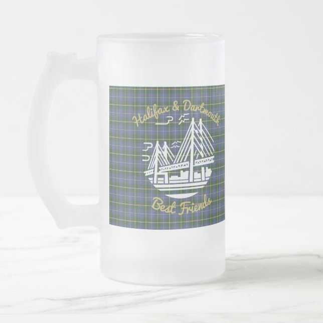 Halifax Dartmouth amigos tartan fosco caneca de ce (Esquerda)