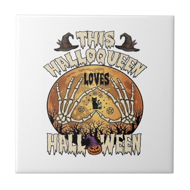Halloqueen Ama as Mãos de Esqueleto de Halloween G (Frente)
