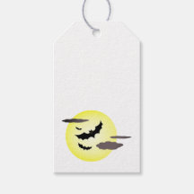 Halloween Bat e etiqueta de presente de lua cheia