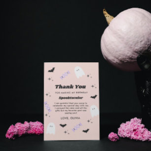 Halloween Birthday Spooktacular Cartões de agradec