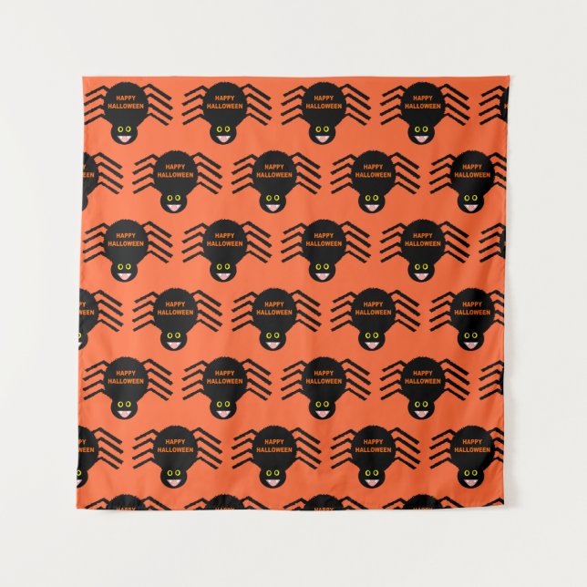 Halloween Black Spider Tapeçaria (Frente (Horizontal))