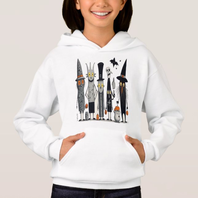 Halloween bonito e assustador - Crianças Hoodies (Frente)