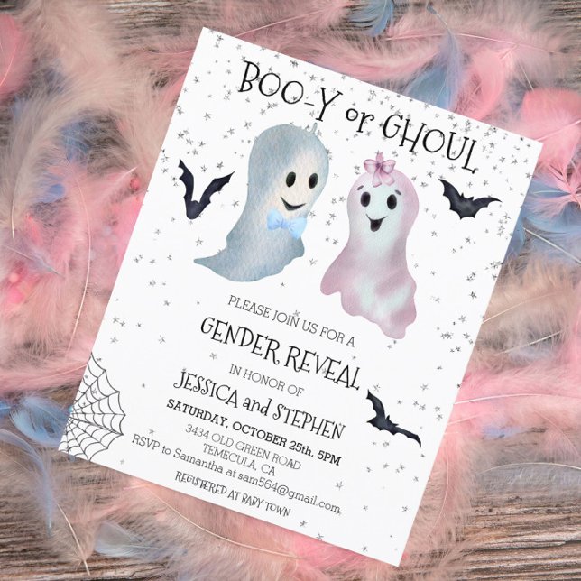 Halloween Boo-y e Ghoul Gênero Revelam Fantasmas (Criador carregado)