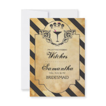 Halloween Bridesmaid Proposta Convite ~ Engraçado