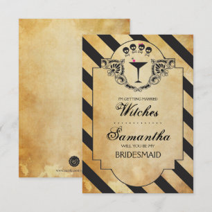 Halloween Bridesmaid Proposta Convite ~ Engraçado