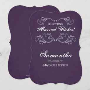 Halloween Bridesmaid Proposta Convite ~ Engraçado