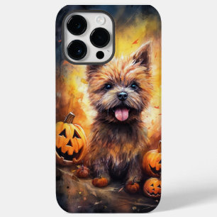 Halloween Cairn Terrier Com Pumpkins Assustado