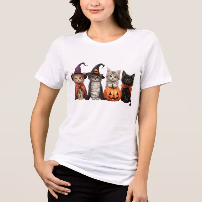 Halloween Cats T-Shirt (Frente)