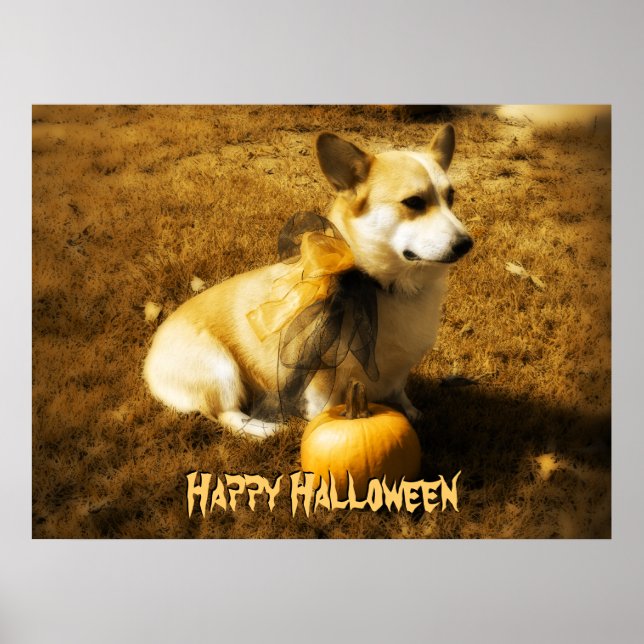Halloween Corgi Poster (Frente)