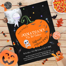 Halloween Crianças Figurino Fatura Convite Orçamen