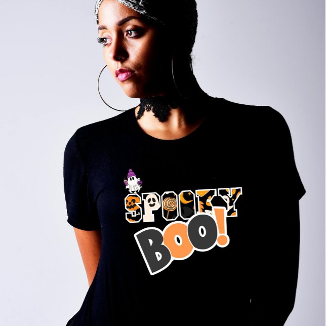 Halloween de Boo Spooky Na moda Personalizado (Criador carregado)