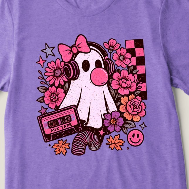 Halloween de Bublegum Aestético Retro Ghost Girl (This ghost girl design mixes 90s aesthetic nostalgia with playful Halloween charm.)