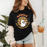 Halloween Disco Party Ghoul Modern Funny<br><div class="desc">Ghoul Modern Funny Tri-Blend Shirt do Festa de Disco de Halloween apresenta o texto "Ghouls só quer se divertir" na tipografia moderna em torno de uma bola espumante de disco com um fantasma fofo. Perfeito para festas de Halloween e comemorações. Criado pelo Evco Studio www.zazzle.com/store/evcostudio</div>