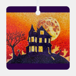 Halloween do Pointilismo da Casa Assombrada