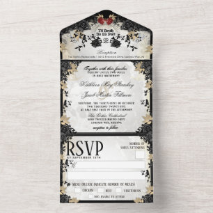 Halloween Elegant Black Rosa - Junto com o MENU