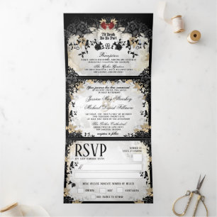 Halloween Elegant Rosa - RSVP MENU