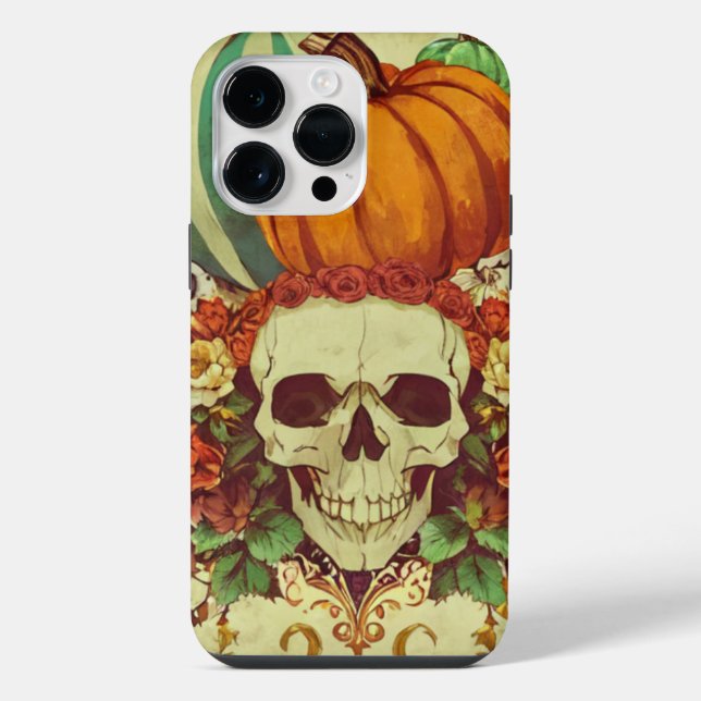 Halloween/esqueleto/queda/abóbora iPhone/iPad case (Verso)