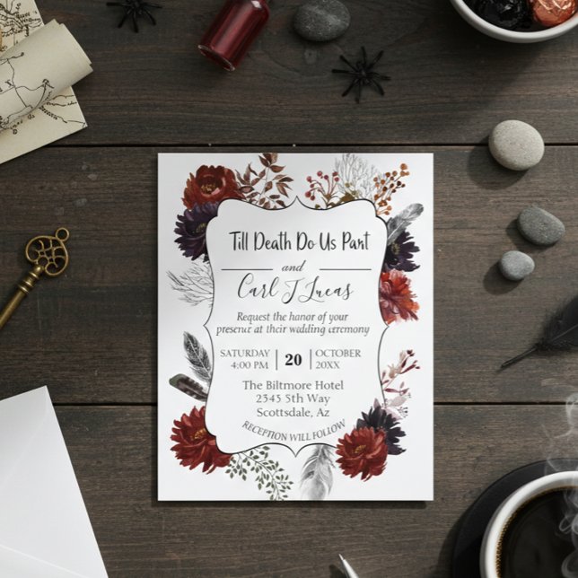 Halloween Floral Boho Burgundy (Criador carregado)