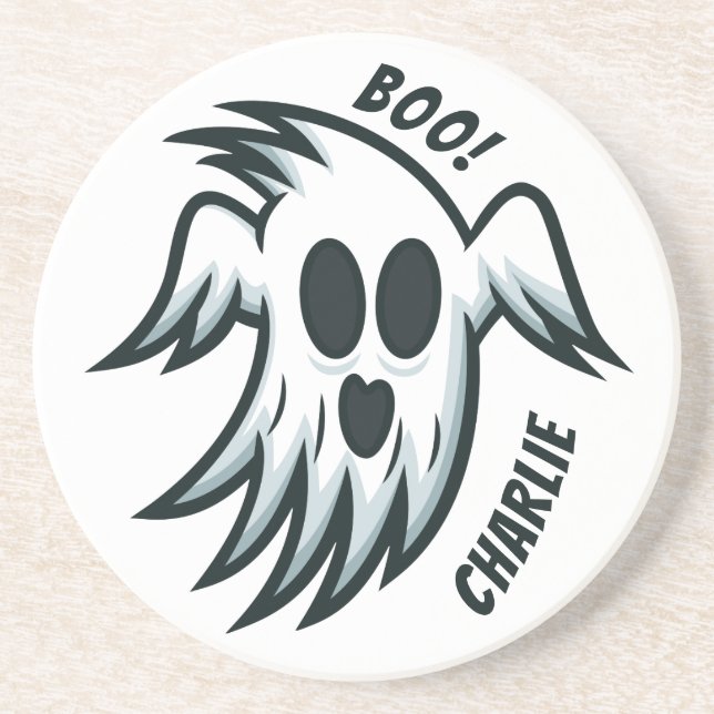 Halloween Ghosts nome personalizado porta copos sa (Frente)