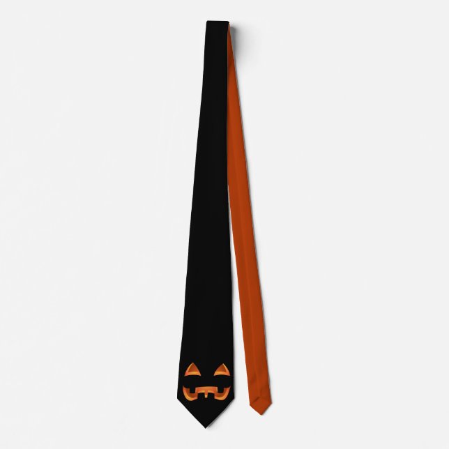Halloween Gravatas Halloween Neckties Jack-o-lante (Frente)